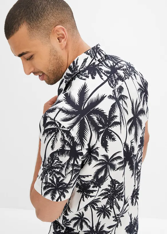 Košile s krátkým rukávem, Slim Fit, z viskózy, bonprix