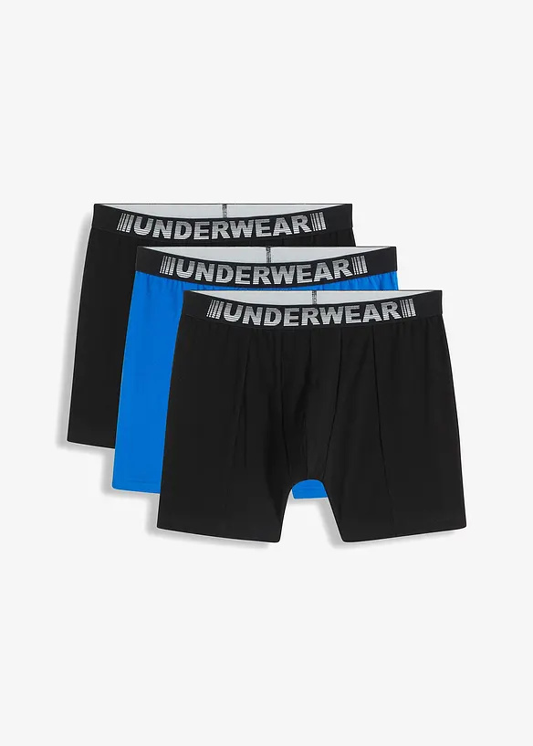 Přiléhavé boxerky, středně dlouhé (3 ks v balení), bonprix