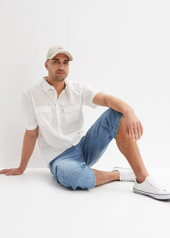 3/4 strečov&eacute; cargo dž&iacute;ny Regular Fit, Straight, bonprix