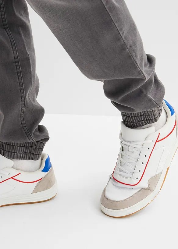 Džíny z teplákoviny Regular Fit, s cargo kapsami, Straight, bonprix