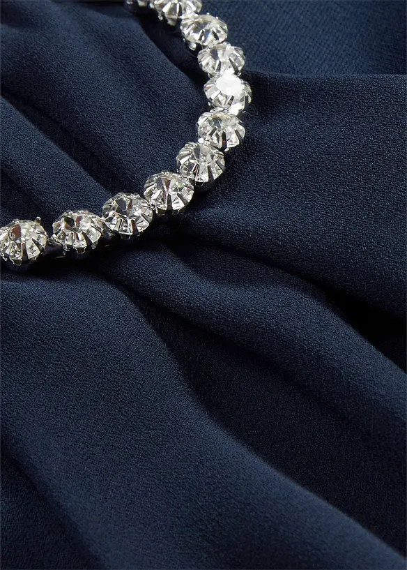 Minišaty s vrstveným vzhledem a dekorativním doplňkem, bonprix