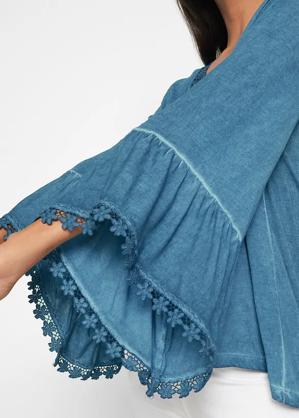 &Uacute;pletov&aacute; tunika s krajkou, bonprix