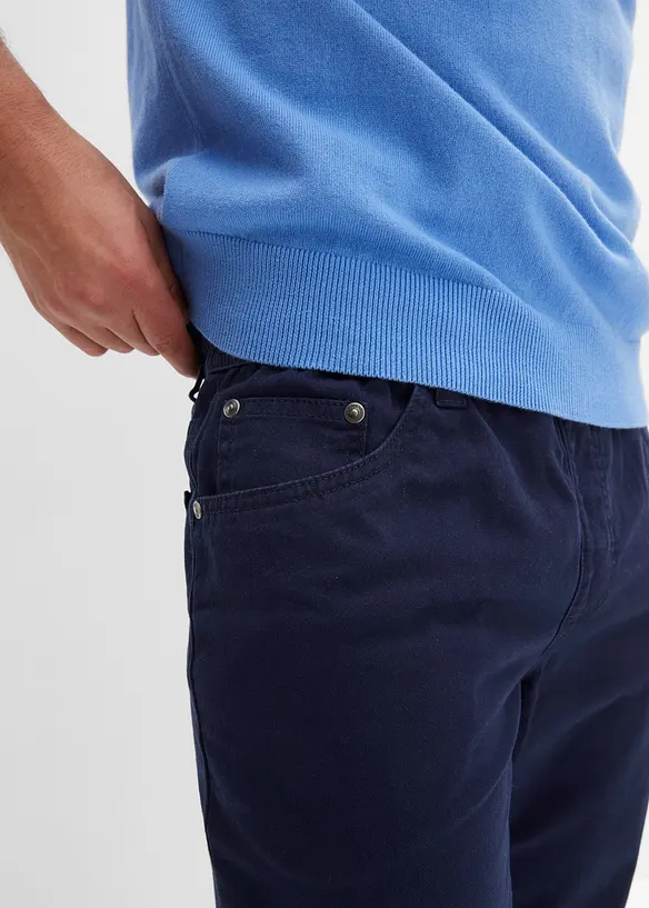 Kalhoty bez zapínání, Regular Fit Straight, z čisté bavlny, bonprix