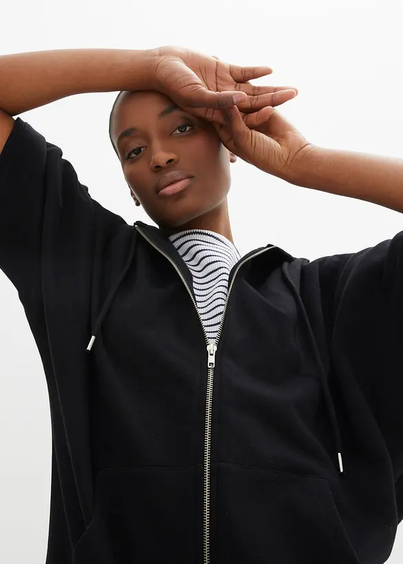 Prop&iacute;nac&iacute; mikina v peler&iacute;nov&eacute;m střihu, z udržiteln&eacute; bavlny, bonprix