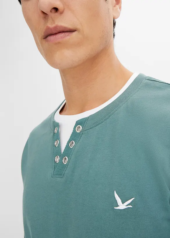 Tričko 2 v 1, dlouh&yacute; ruk&aacute;v (2 ks v balen&iacute;), bonprix