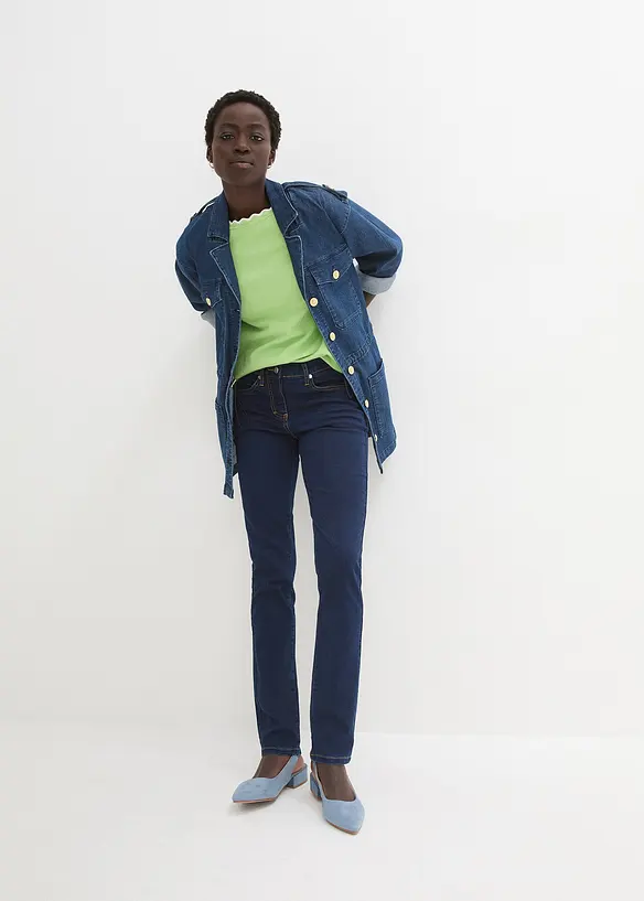 Džíny Slim Fit, Mid Waist, Super Stretch, bonprix