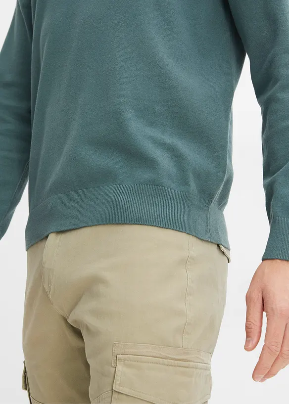 Svetr  z jemn&eacute; pleteniny z měkk&eacute; bavlněn&eacute; směsi, bonprix