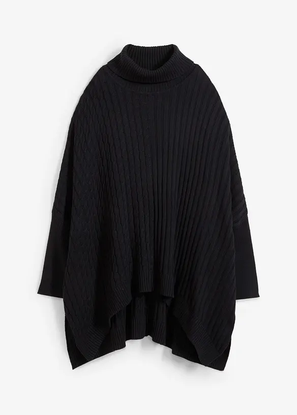Oversize svetr ve stylu ponča, bonprix