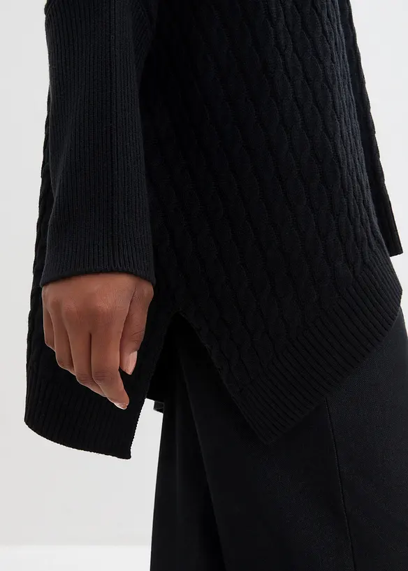 Oversize svetr ve stylu ponča, bonprix