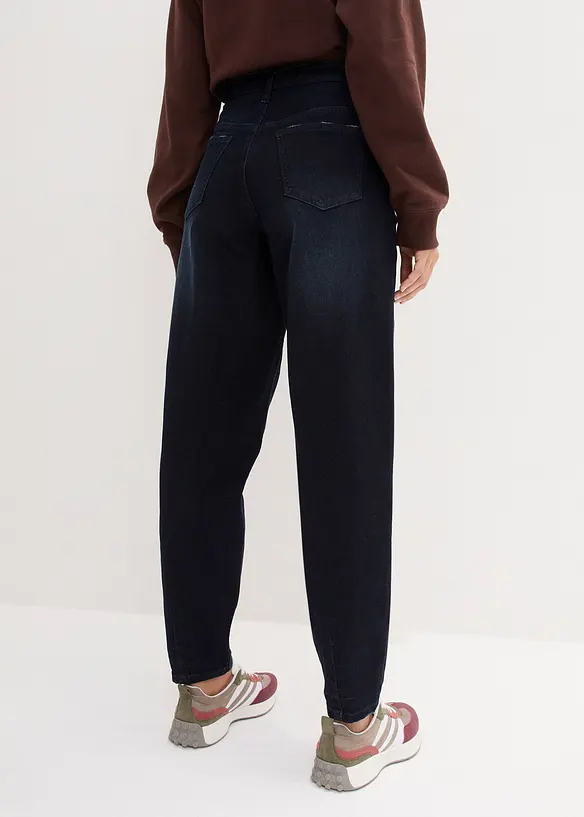 Džíny Barrel s pohodlnou pasovkou, High Waist, bonprix