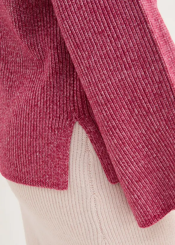 Boxy svetr z žebrované pleteniny, bonprix