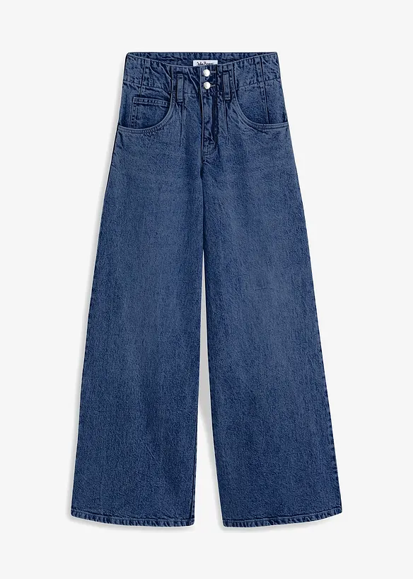 Džíny Wide Leg, High Waist, bonprix