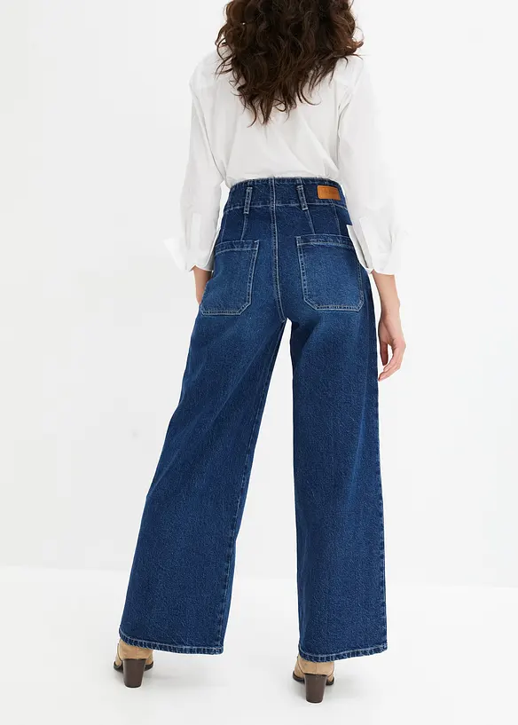 Džíny Wide Leg, High Waist, bonprix