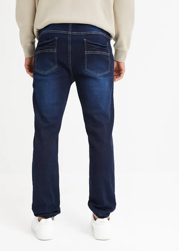 Strečové džíny bez zapínání Regular Fit, Tapered, bonprix
