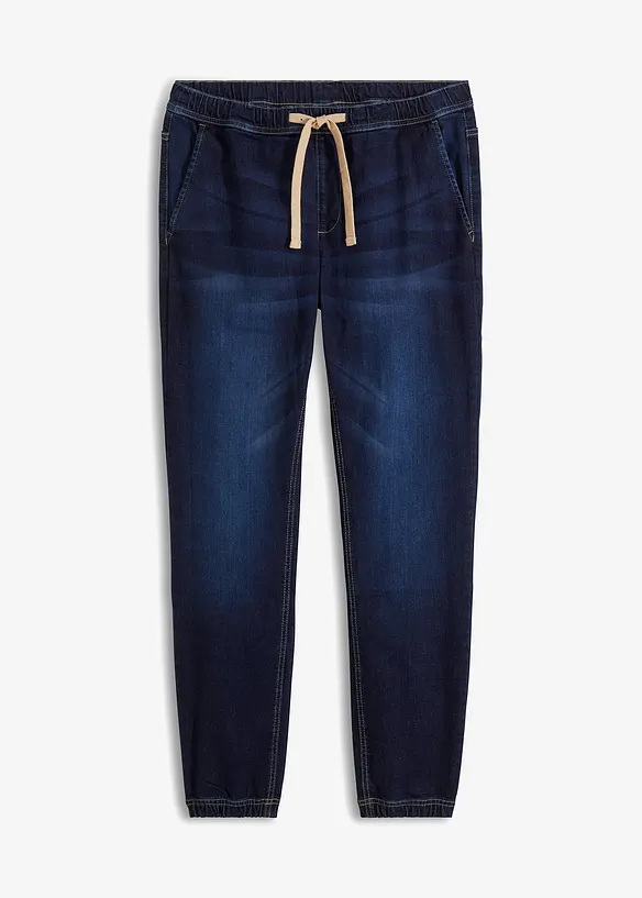 Strečové džíny bez zapínání Regular Fit, Tapered, bonprix