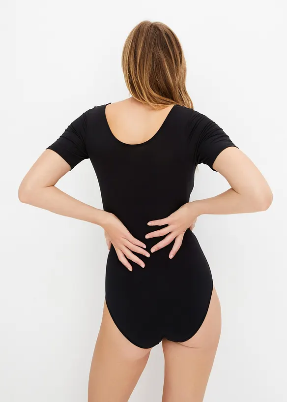 Body s polovičními rukávy, z modalu s krajkou, bonprix
