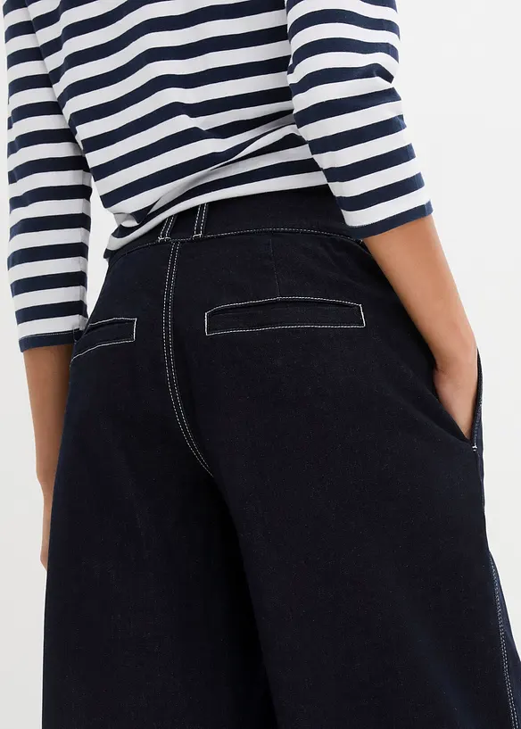 Strečové džíny High Waist se širokými nohavicemi, bonprix