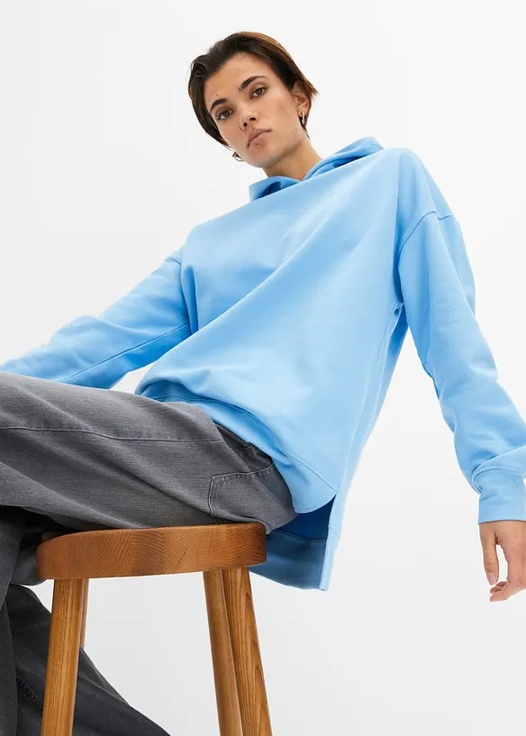 Mikina s kapuc&iacute;, z čist&eacute; bavlny, bonprix