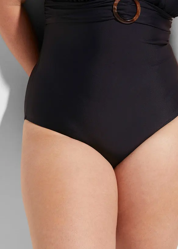 Stahovac&iacute; jednod&iacute;ln&eacute; plavky, lehk&yacute; tvaruj&iacute;c&iacute; efekt, s v&yacute;střihem do V, bonprix
