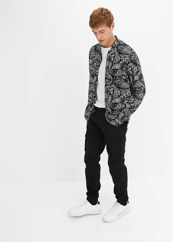 Cargo kalhoty bez zapínání Regular Fit, Straight, bonprix