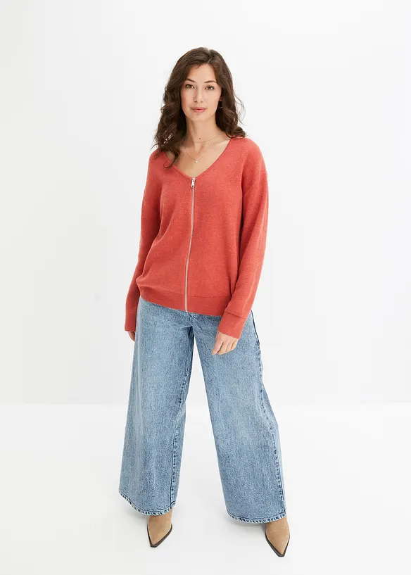 Oversized pletený kabátek, bonprix