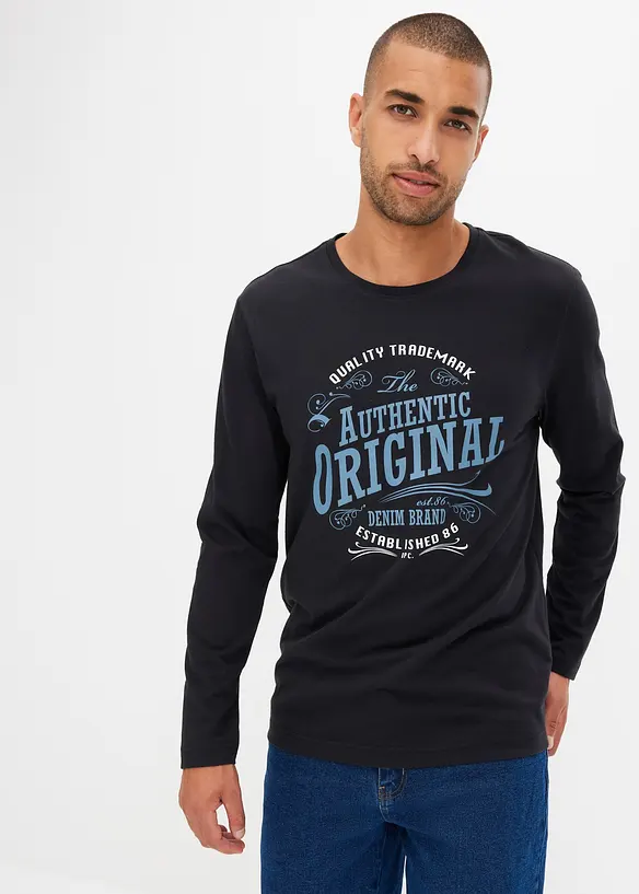 Tričko s dlouhým rukávem, z čisté organické bavlny (2 ks v balení), bonprix