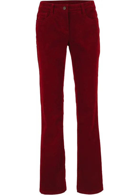 Strečové manšestrové kalhoty, Bootcut, bonprix