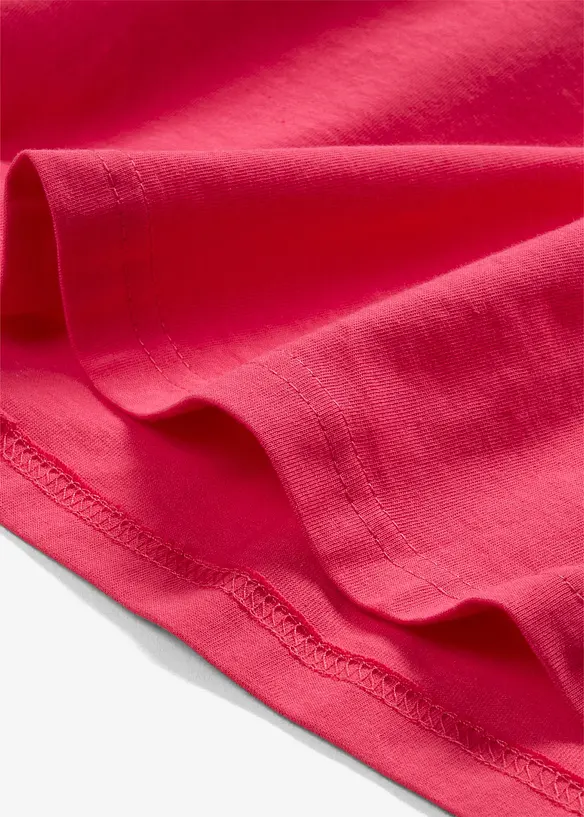 Dlouhé tričko se širokým střihem a s výstřihem do V, krátký rukáv (5 ks v balení), bonprix