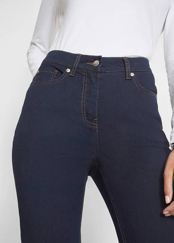 Džíny Slim Fit, Mid Waist, s pohodlnou pasovkou, bonprix