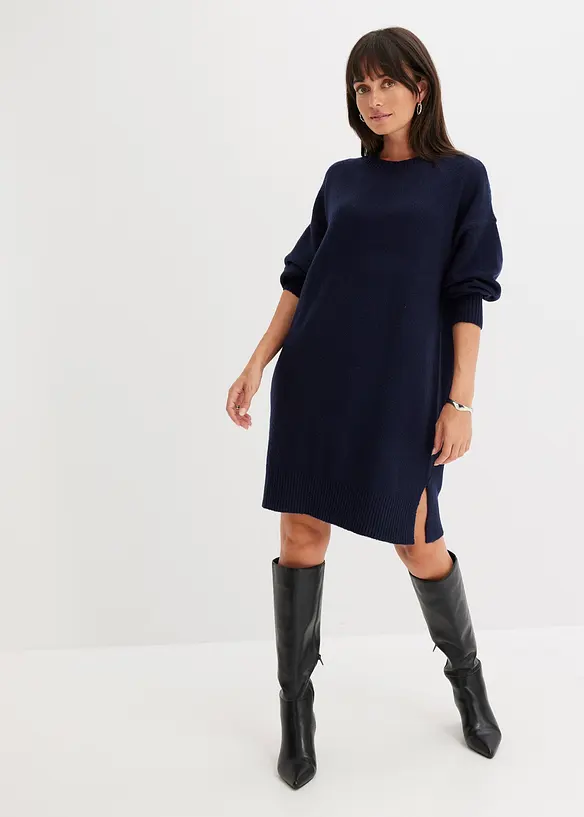 Oversized pletené šaty, bonprix