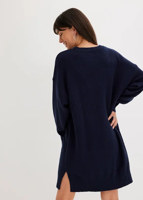 Oversized pletené šaty, bonprix