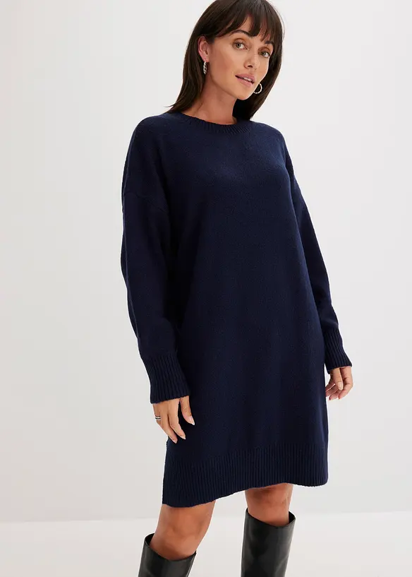 Oversized pletené šaty, bonprix