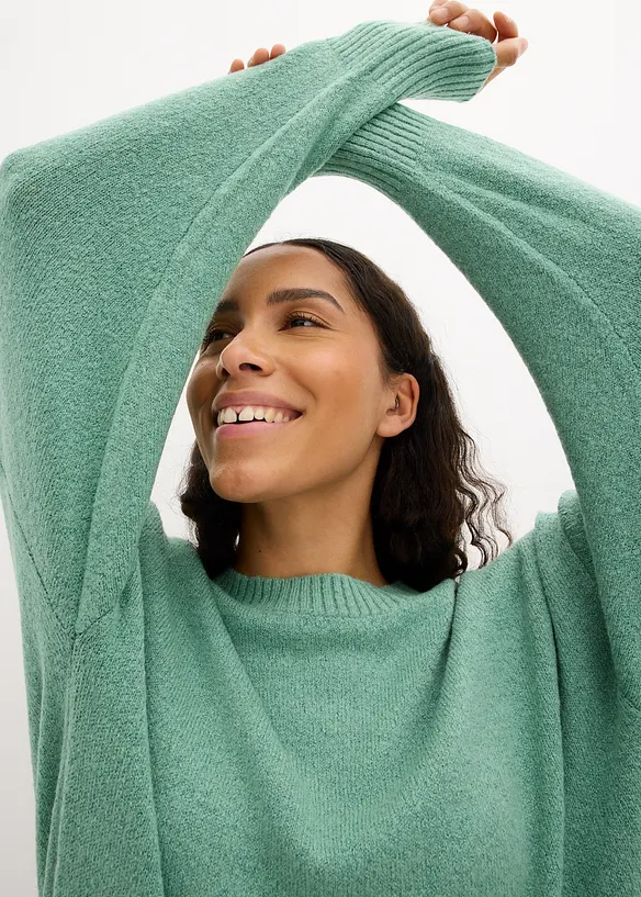 Oversized pletené šaty, bonprix