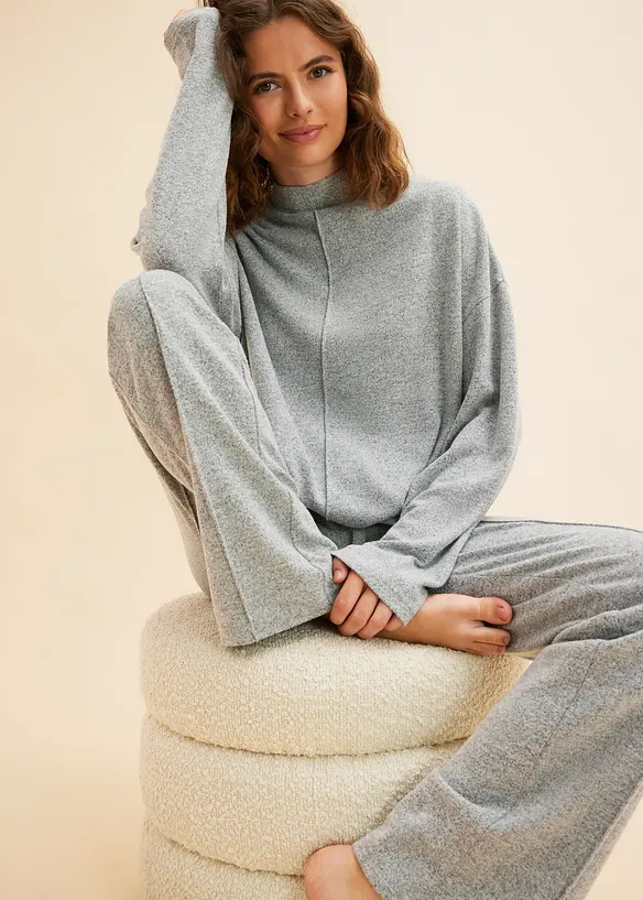 Oversize domácí souprava z měkkého materiálu, bonprix
