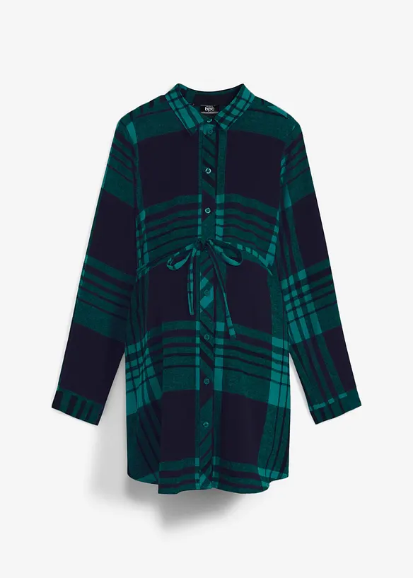 Těhotenská dlouhá halenka z měkkého bavlněného flanelu, bonprix
