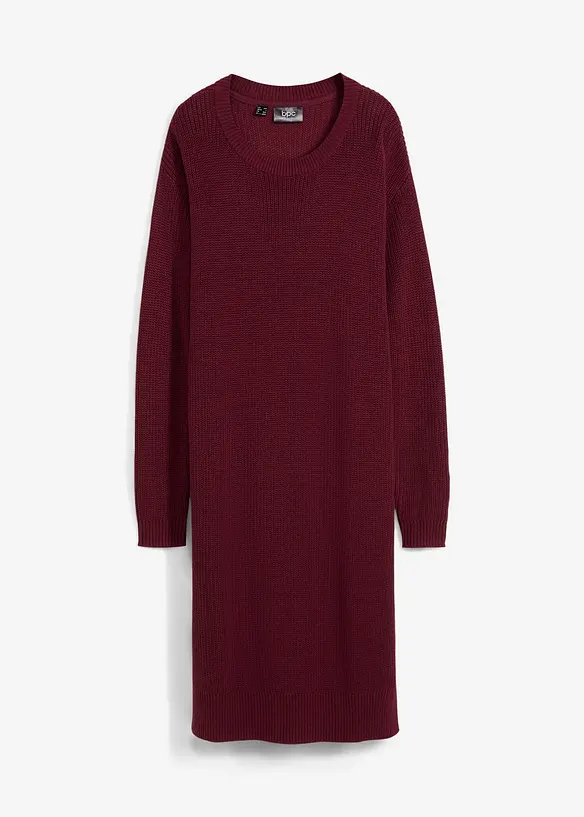 Oversized pletené šaty z žebrového materiálu, bonprix