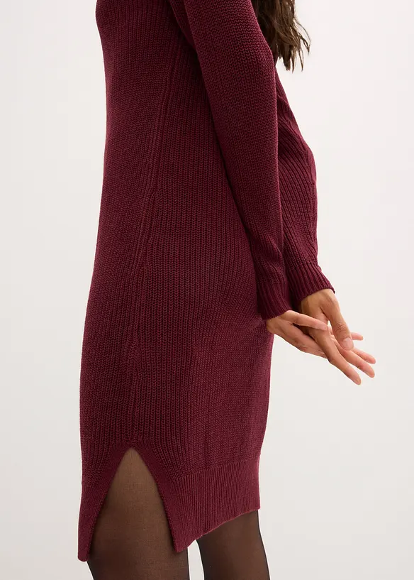 Oversized pletené šaty z žebrového materiálu, bonprix