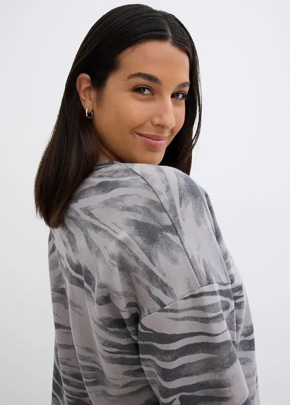 Tričko s dlouhým rukávem, z bavlněné směsi, bonprix