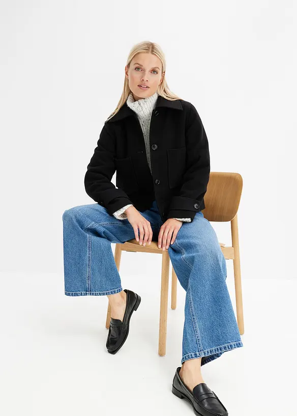 Džíny Wide Leg, Mid Waist, bonprix