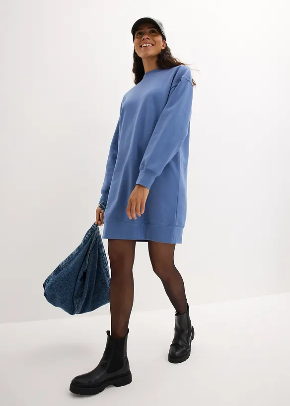 Oversize šaty z teplákoviny, bonprix