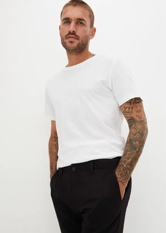 Elegantní kalhoty s puky, Regular Fit, bonprix