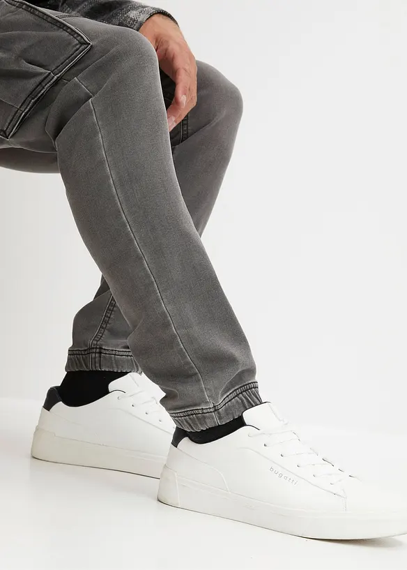 Teplákové džíny s cargo kapsami, Regular Fit, Straight, bonprix