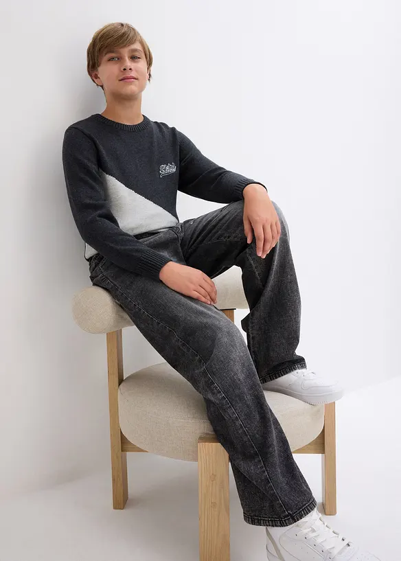 Chlapeck&eacute; strečov&eacute; dž&iacute;ny Loose Fit, Straight, bonprix