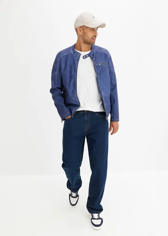 Bunda z uměl&eacute; kůže, bonprix