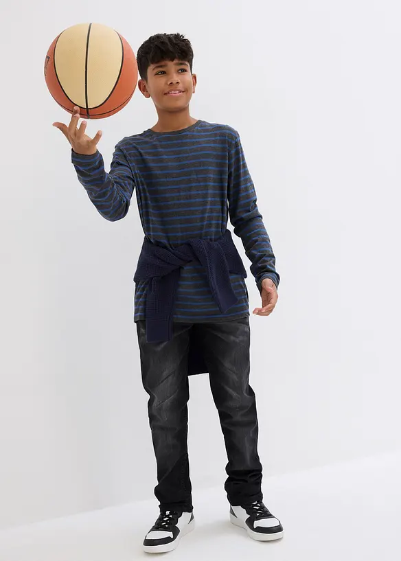 Tričko s dlouhým rukávem, z čisté organické bavlny (2 ks v balení), bonprix