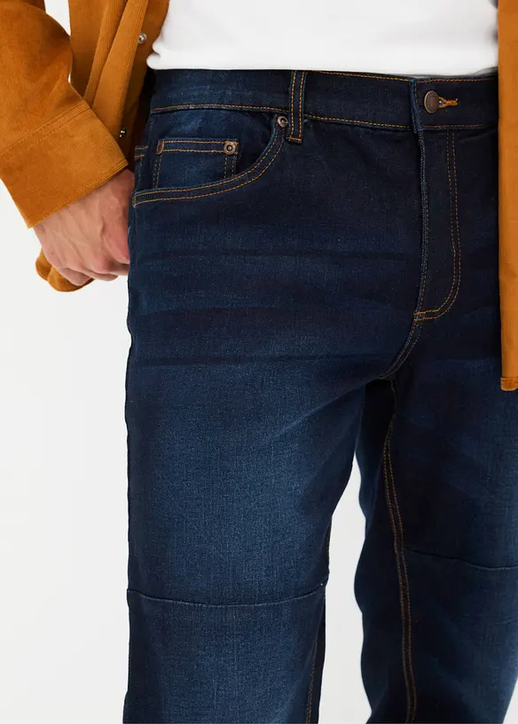 Strečové džíny Regular Fit, pohodlný střih, Tapered, bonprix