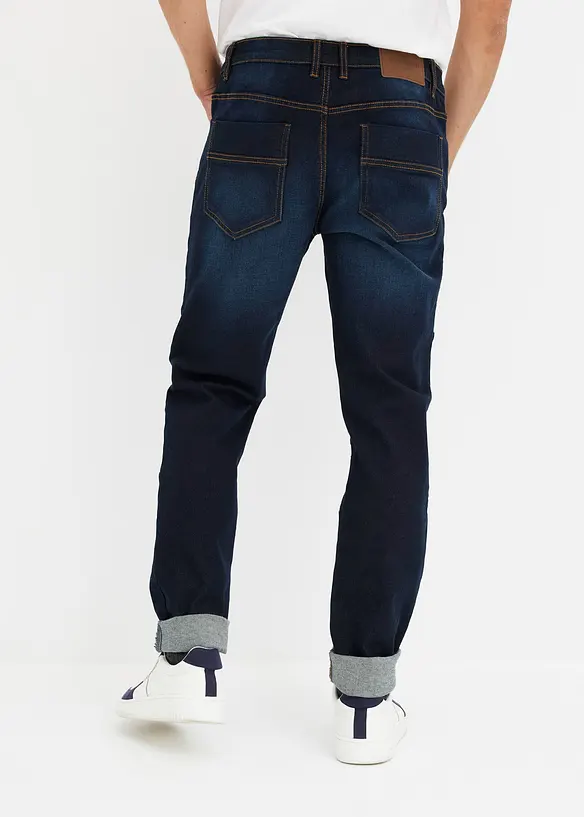 Strečové džíny Regular Fit, pohodlný střih, Tapered, bonprix