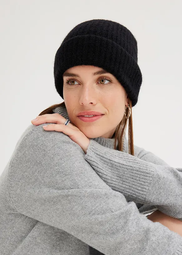 Vlněná čepice s alpakou, bonprix
