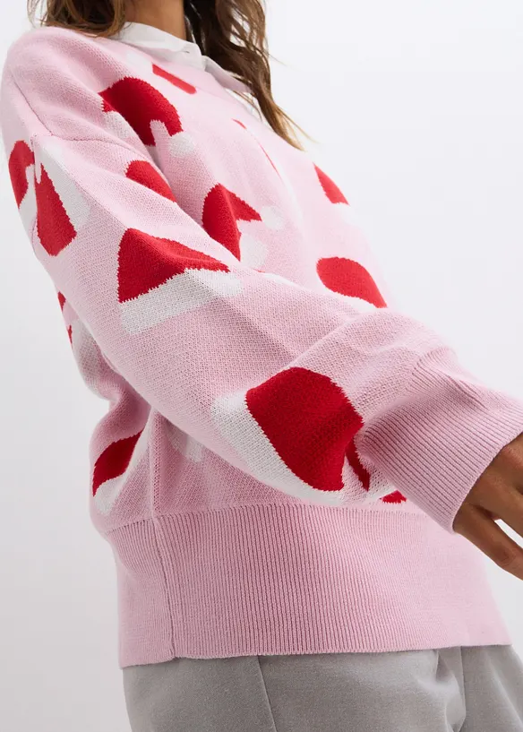 Oversize svetr z&nbsp;jemn&eacute; pleteniny, s&nbsp;kulat&yacute;m v&yacute;střihem, bonprix