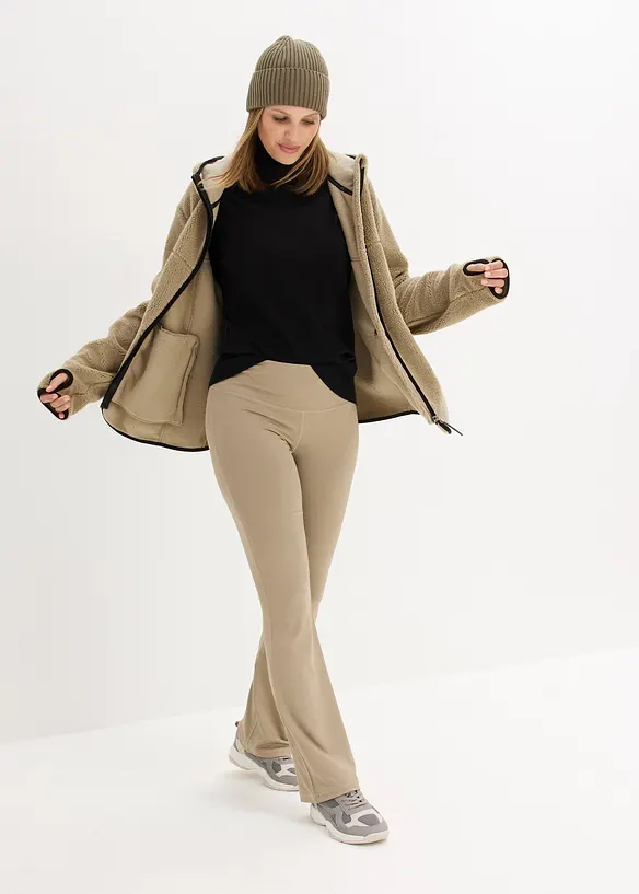 Mikina na zapínání s kapucí, z plyšového flísu, bonprix